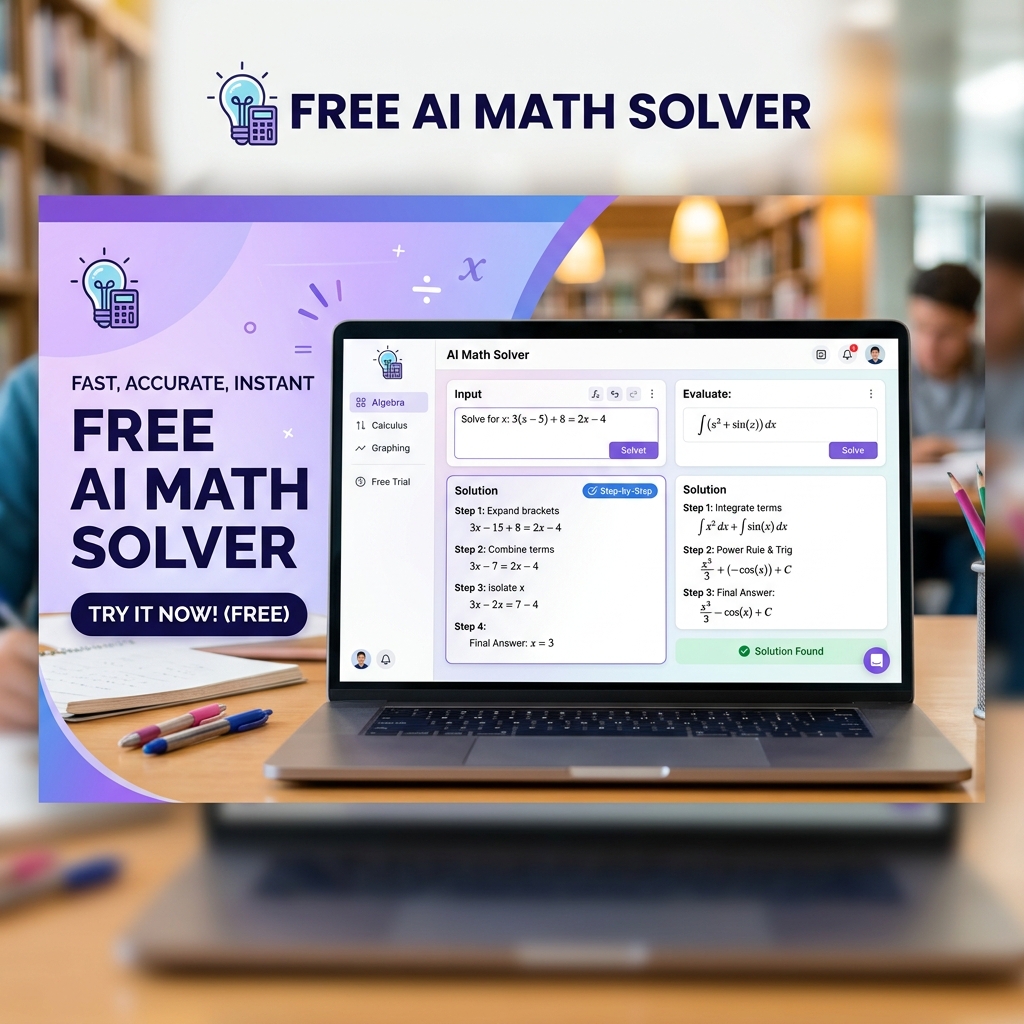 Lovart AI Math Solver Interface showing step-by-step solution
